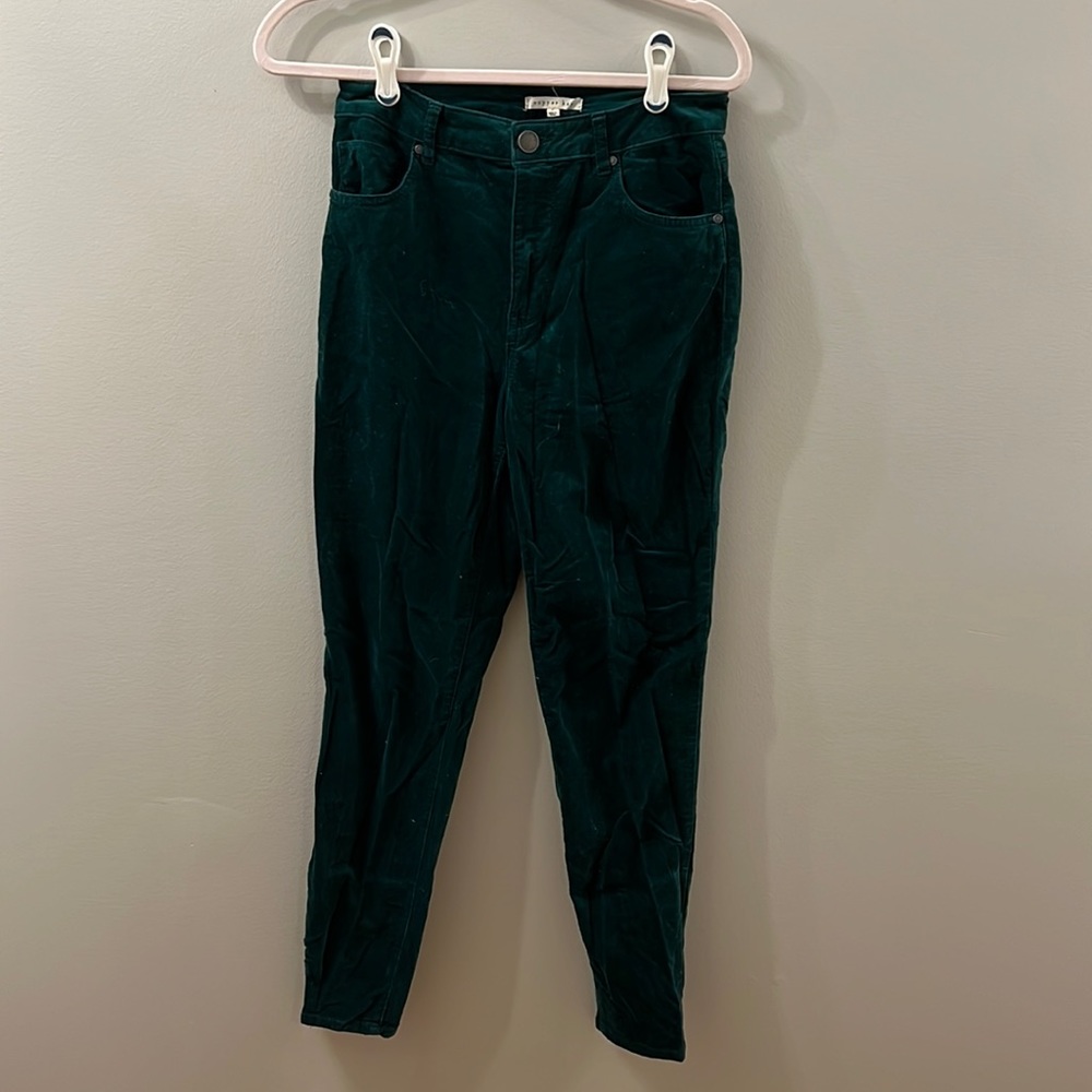 Green Velvet Pants